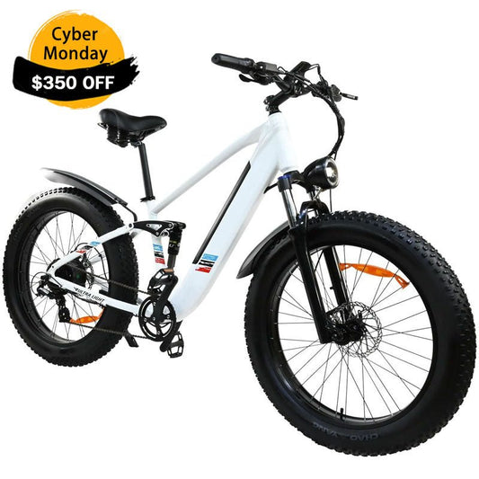 Electric Bike For Adults - 500W Motor 25MPH Speed Removable Battery 48V 12AH, 26 Inch Fat-Tire Electric Bicycle, 8 Speed Battery Powered Mountain Bicycle - Fat Bikes Direct